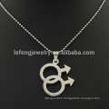 Fashionable double male symbol pendant,men's steel pendant jewelry design